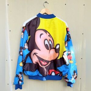 Vintage 90s Mickey Mouse Cartoon Chalk Line Walt Disney Fanimation Jacket XL